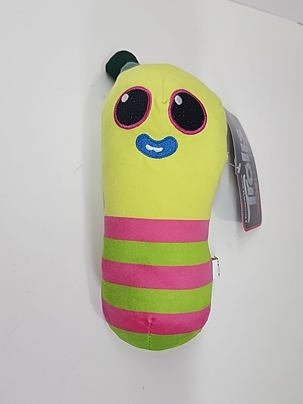 DreamWorks Bright Green & Pink Striped Plush Worm